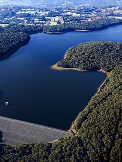 Aerial shots of Silvan Reservoir