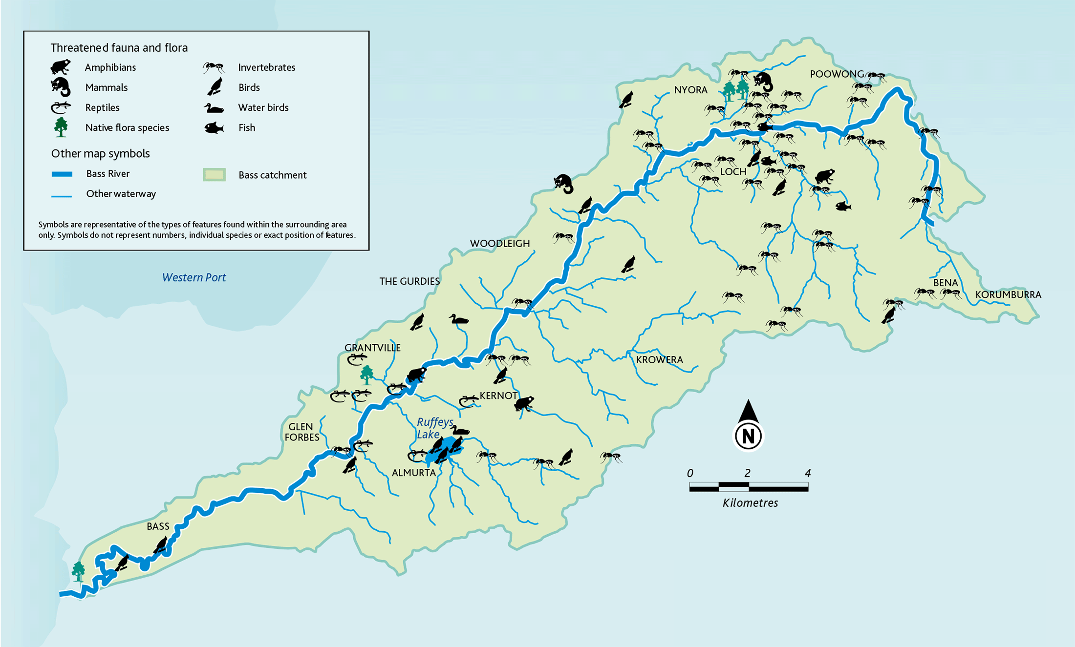 Map of Bass River and catchment