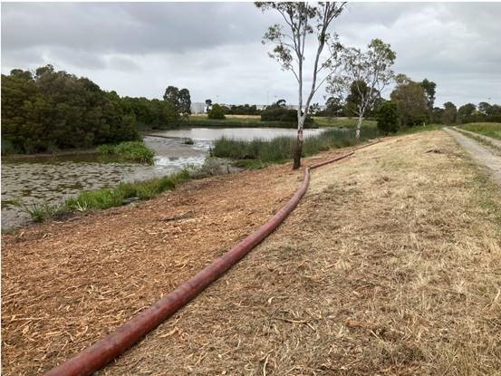 Hallam Valley Wetlands grooming rock channel