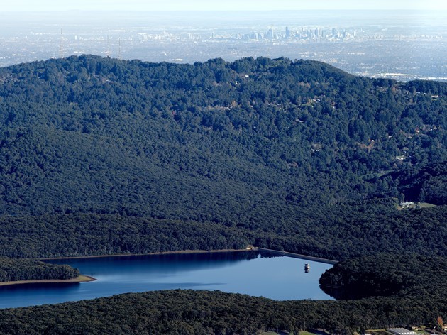 Aerial shots of Silvan Reservoir