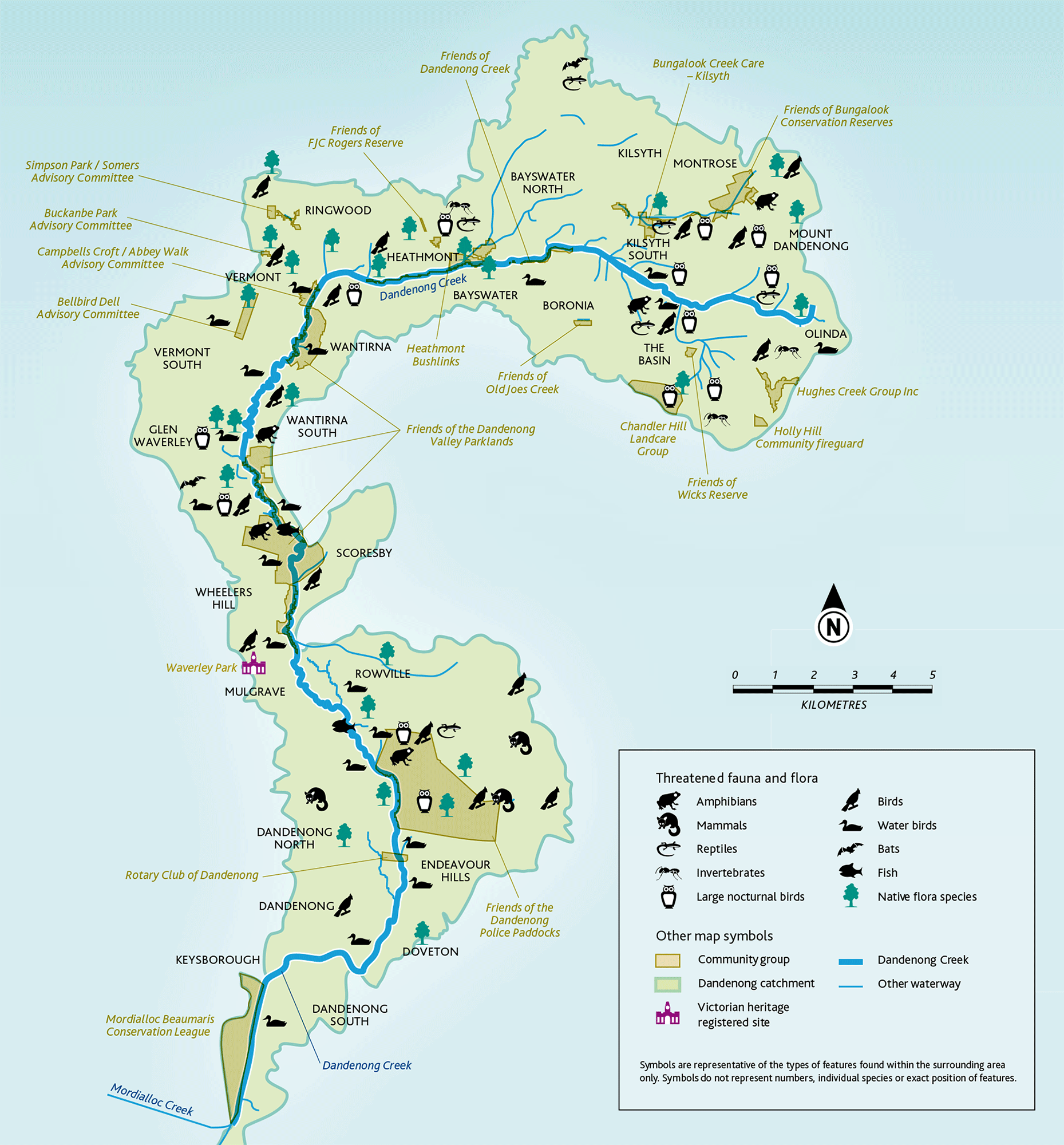 Dandenong Creek map