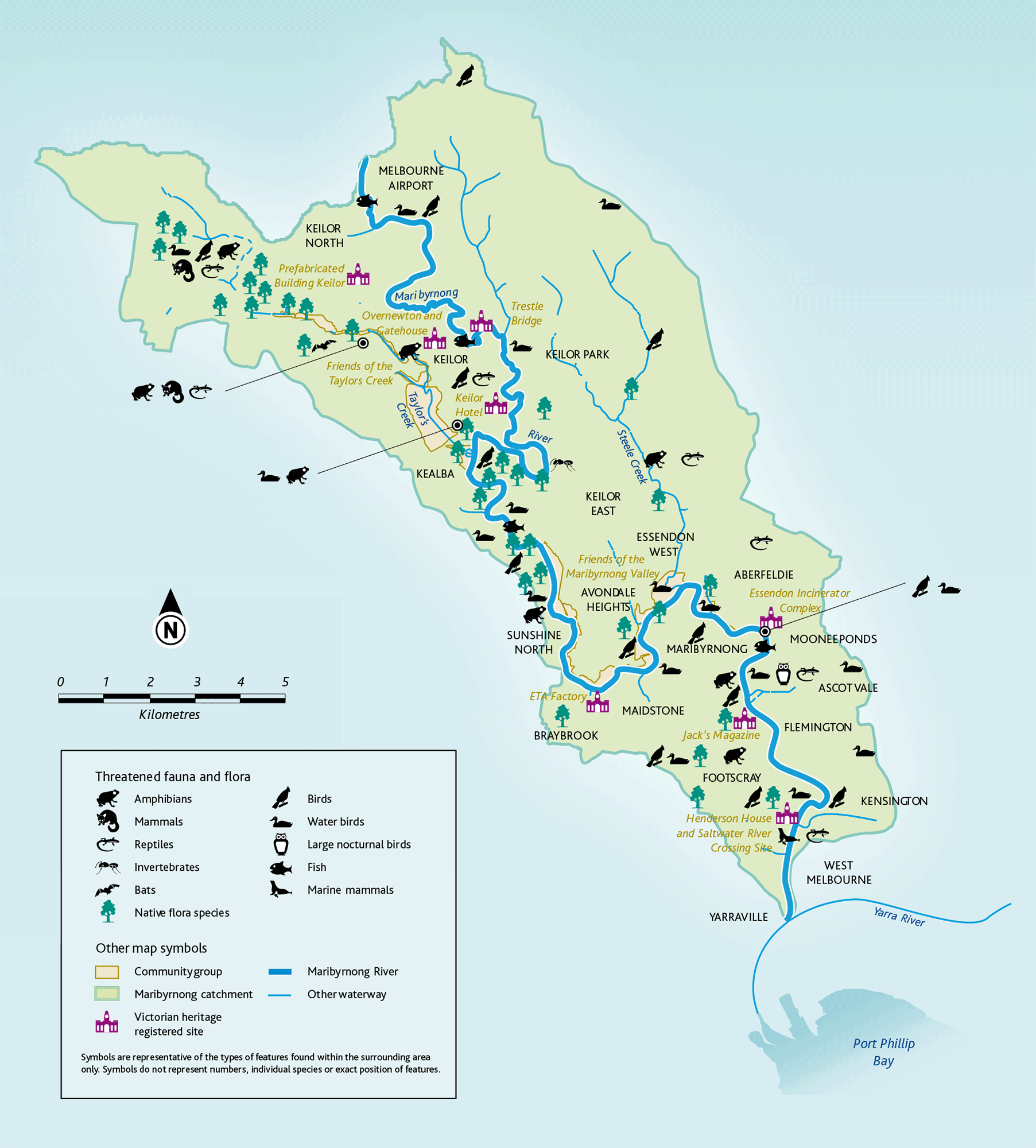 Map of Maribyrnong catchment