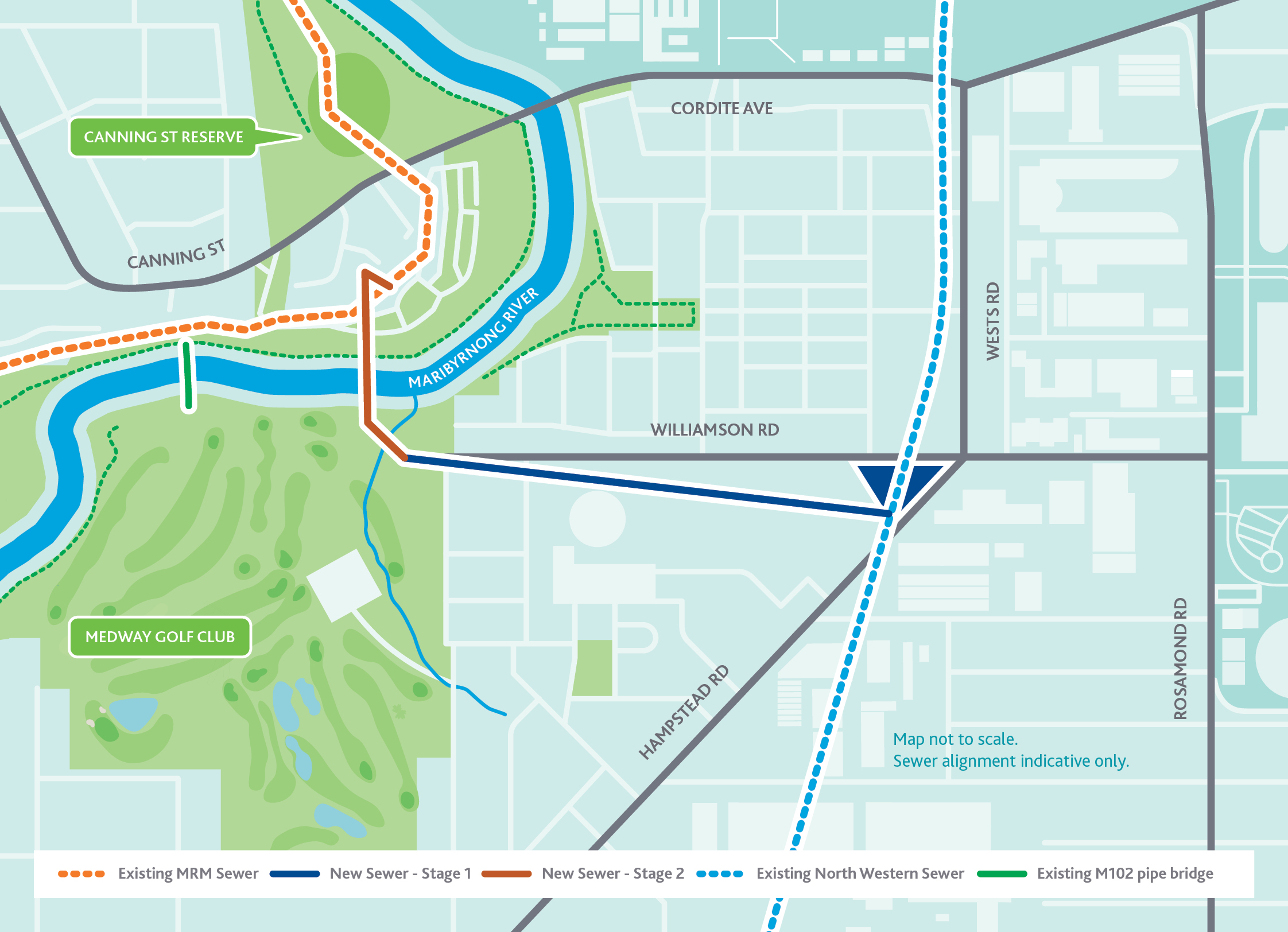 Maribyrnong Main Sewer Connection map