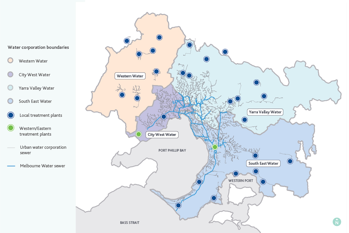 City West Water Map Sewerage | Melbourne Water