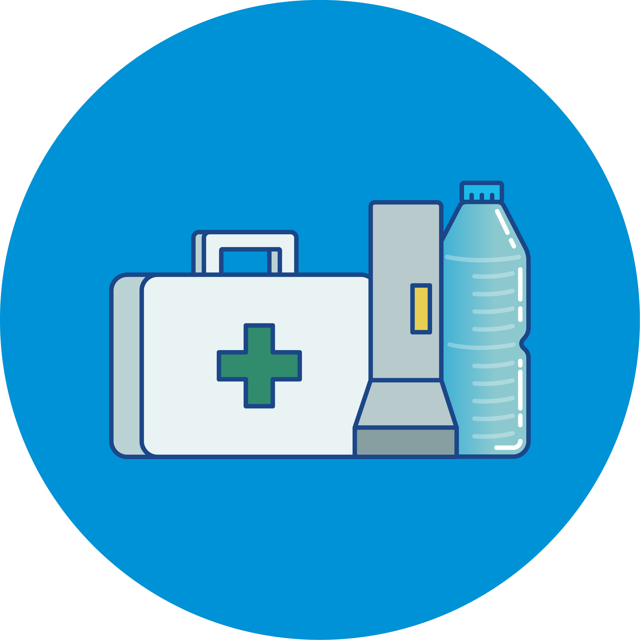 Flood emergency kit icon