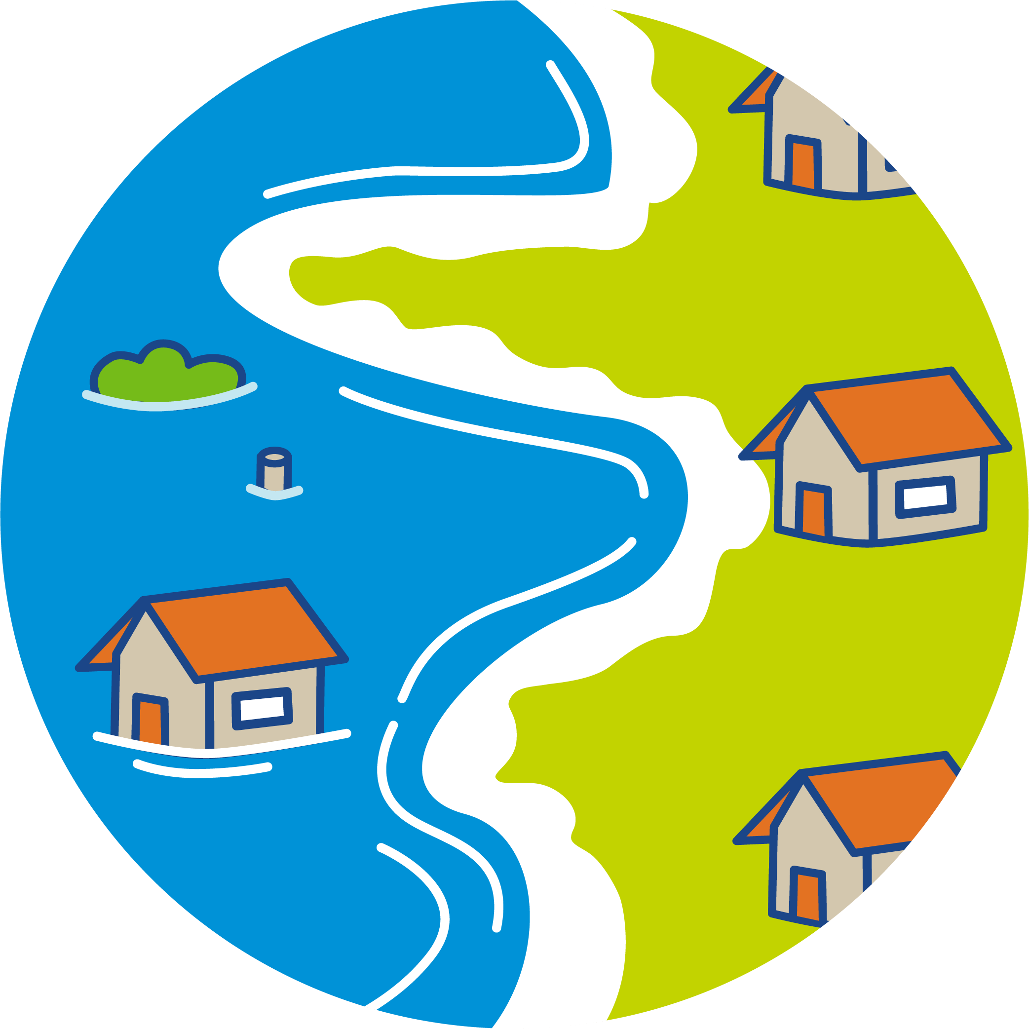 Coastal flooding icon