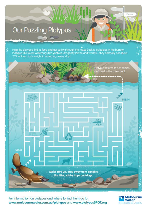 Our puzzling platypus activity sheet