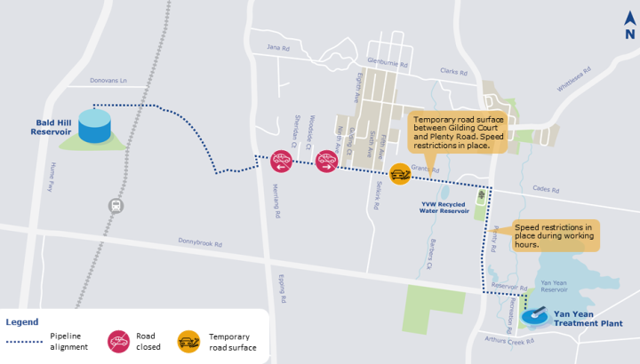 Map shows current traffic disruptions