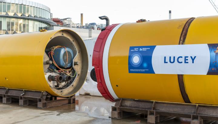 Lucey the tunnel boring machine will dig between Spotswood and Port Melbourne