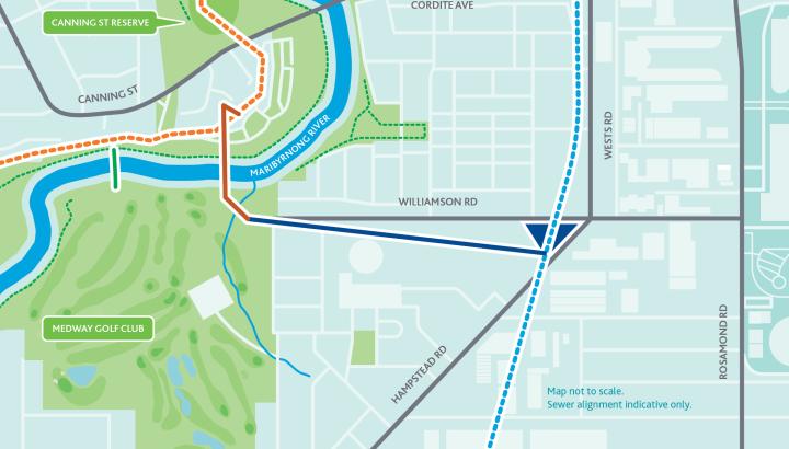 Maribyrnong Main Sewer Connection map