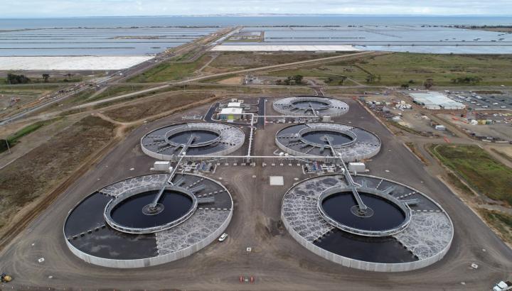 Birdseye view of Western Treatment Plant area - the seeding