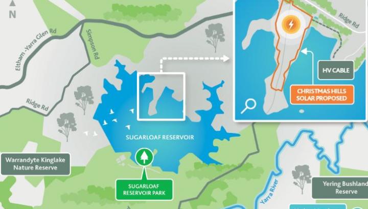 Location map of proposed solar farm at Christmas Hills 