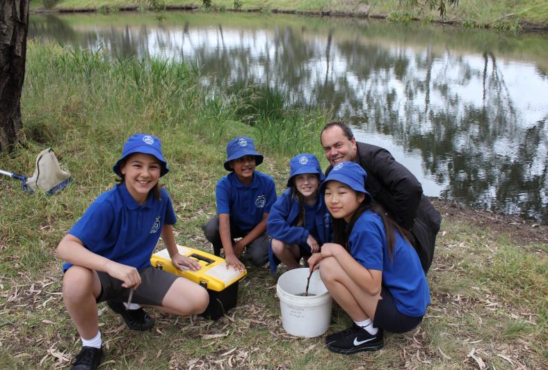 St Theresa students at Kororoit Creek