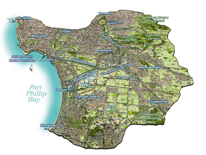 Dandenong Catchment Living Links Map