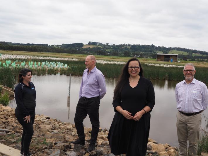 Group visiting wetlands