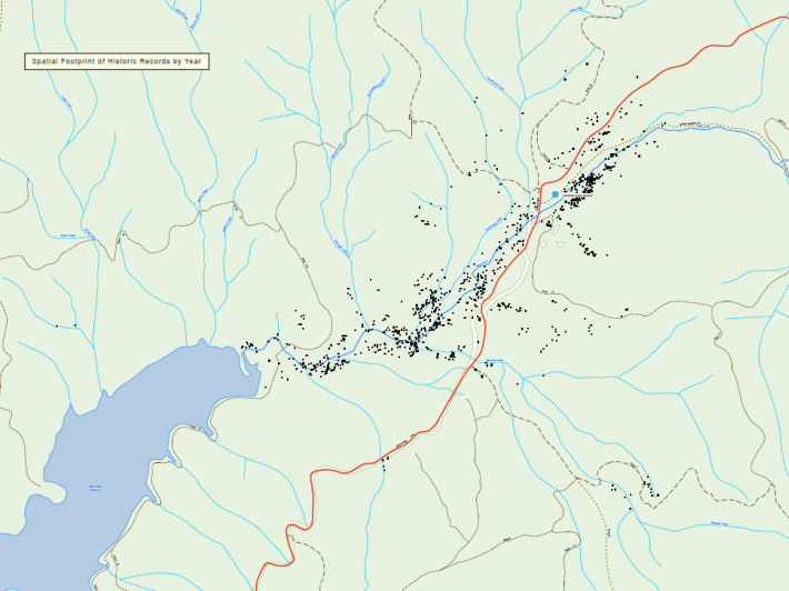 Watts River catchment - cestrum 2018-2019 Spread of red cestrum, 2018-19