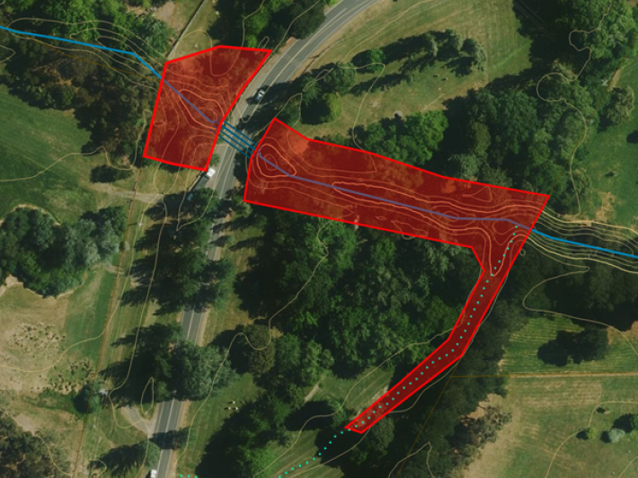 Works area map Centennial Park