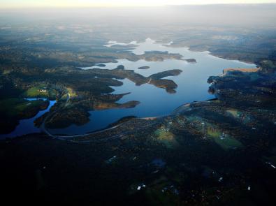 Aerial image of Cardinia Reservoir