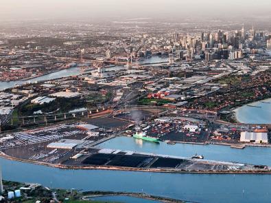aerial view of the Fishermans bend