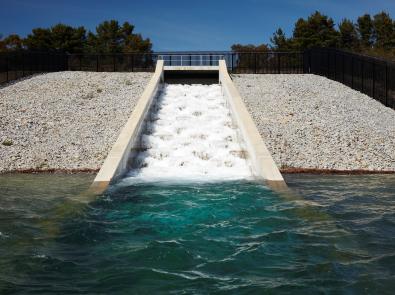 desalinated water outlet at Cardinia