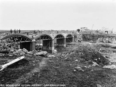 Koroit Creek Aqueduct under construction