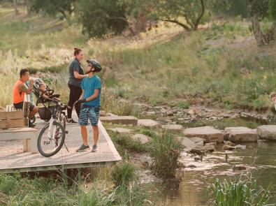 Cyclists and walkers enjoy infrastructure at Blind Creek