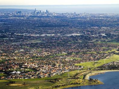 Melbourne aerial view Aerial view of Melbourne