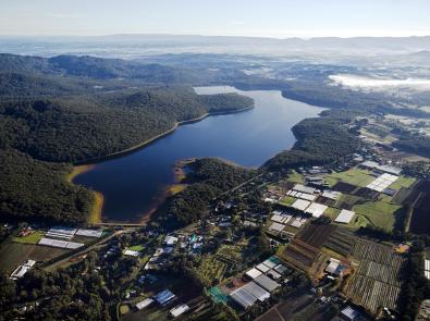 Aerial image of Silvan Reservoir