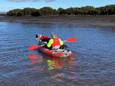 Raasay in a canoe