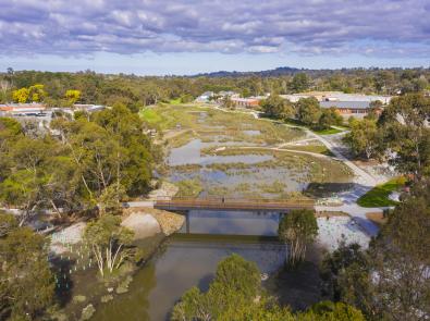 Aerial view of Tarralla Creek 