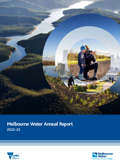Melbourne Water Annual Report cover
