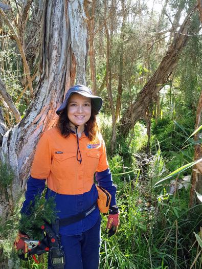 Essential workers: Skye Boyd-Gerny Skye Boyd-Gerny, Natural Resource Management crew member, out on site at work