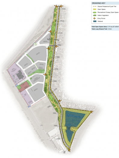 Preliminary concept design of planned revegetation of Upper Stony Creek, between Furlong and Gilmour roads