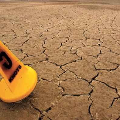 A parched section of Lake Eildon, north-east of Melbourne.