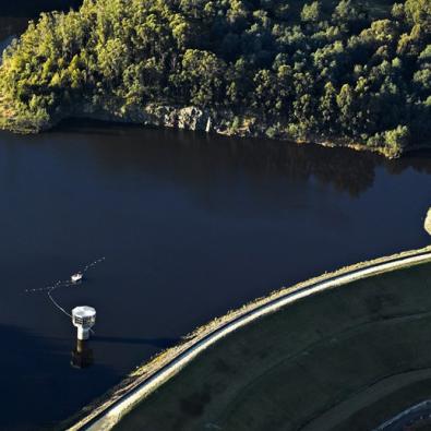 Aerial shot of Tarago Reservoir