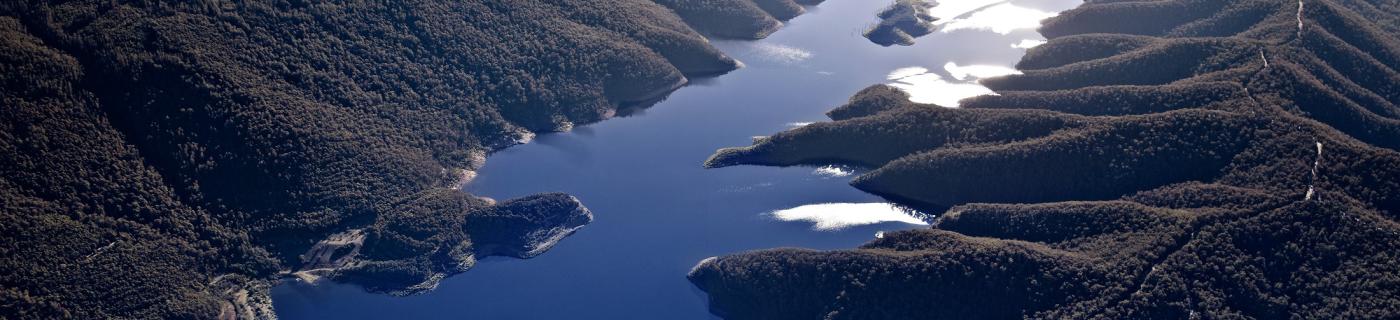 Aerial view of Upper Yarra Reservoir