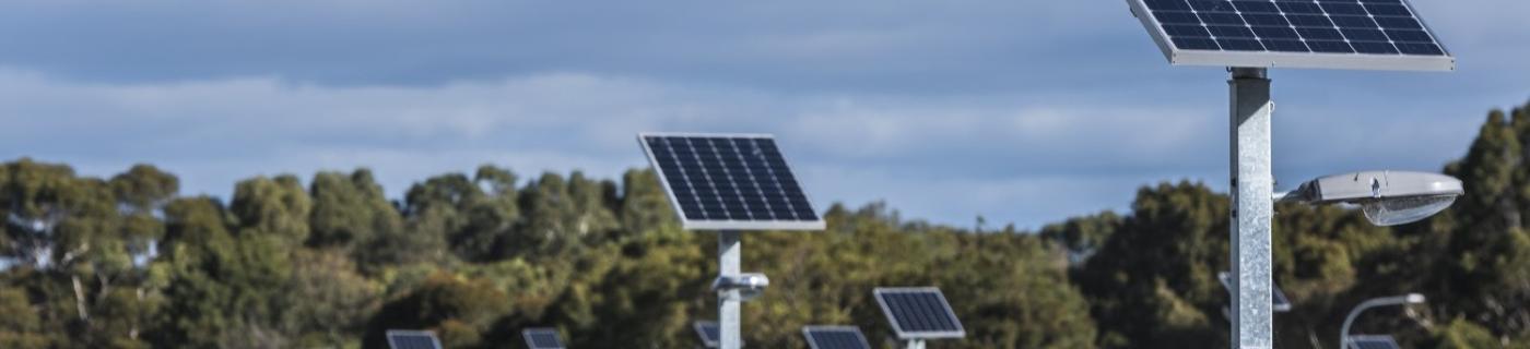 Solar panels at the Eastern Treatment Plant