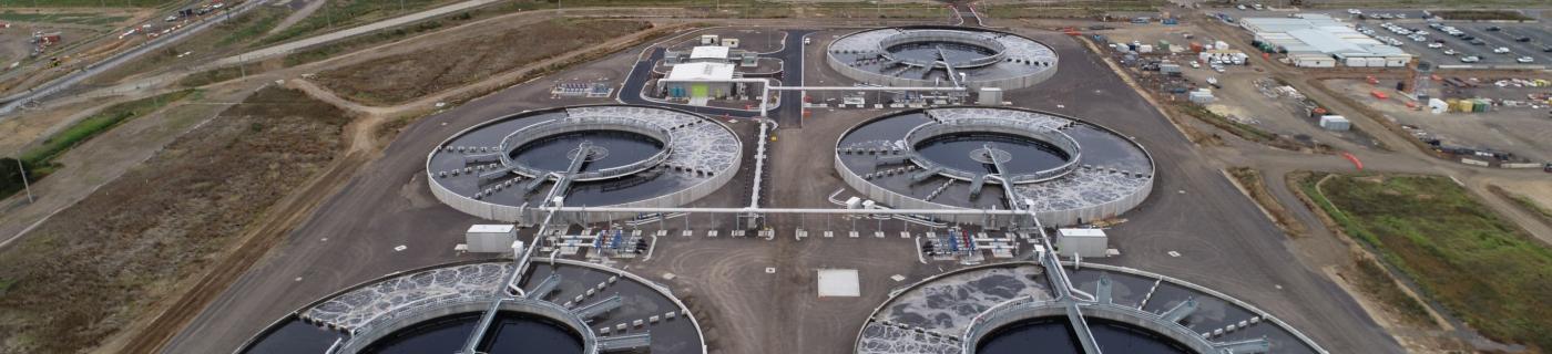 Birdseye view of Western Treatment Plant area - the seeding