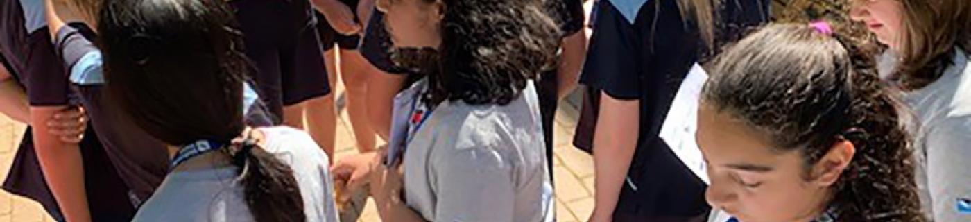 Nova Peris OAM with students at the Kids Teaching Kids Conference