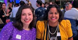 two female engineers smiling
