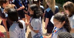 Nova Peris OAM with students at the Kids Teaching Kids Conference