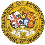 Melbourne and Metropolitan Board of Works crest, with motto "Publica salus mea merces"