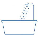 Icon of bath with showerhead
