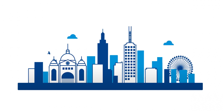 Melbourne city illustration