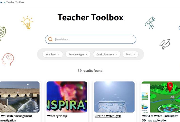 A screenshot of the Teacher Toolbox landing page