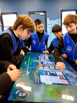 Children exploring the learning experience.