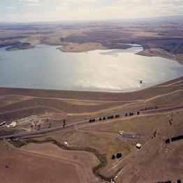 Aerial of Greenvale Reservoir in the 1970s