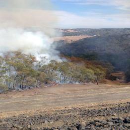Bushfire near the catchment areas