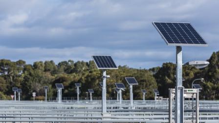 Solar panels at the Eastern Treatment Plant