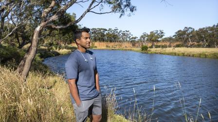 A person enjoying waterways